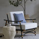 Xanadu Black & Cream Rattan w/ Off White Cushion Lounge Chair