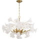 Bloome 6 Light 29 inch Legacy Brass Chandelier Ceiling Light in Clear Handmade Glass
