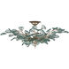 Baobab 8 Light 33.5 inch Contemporary Silver Leaf and Contemporary Silver Semi-Flush Mount Ceiling Light