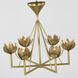Julie Neill Alberto LED 28.75 inch Antique-Burnished Brass Low Ceiling Chandelier Ceiling Light, Small