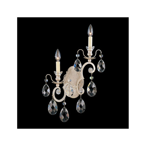 Renaissance 2 Light 4.5 inch Antique Silver Wall Sconce Wall Light in Swarovski, Right