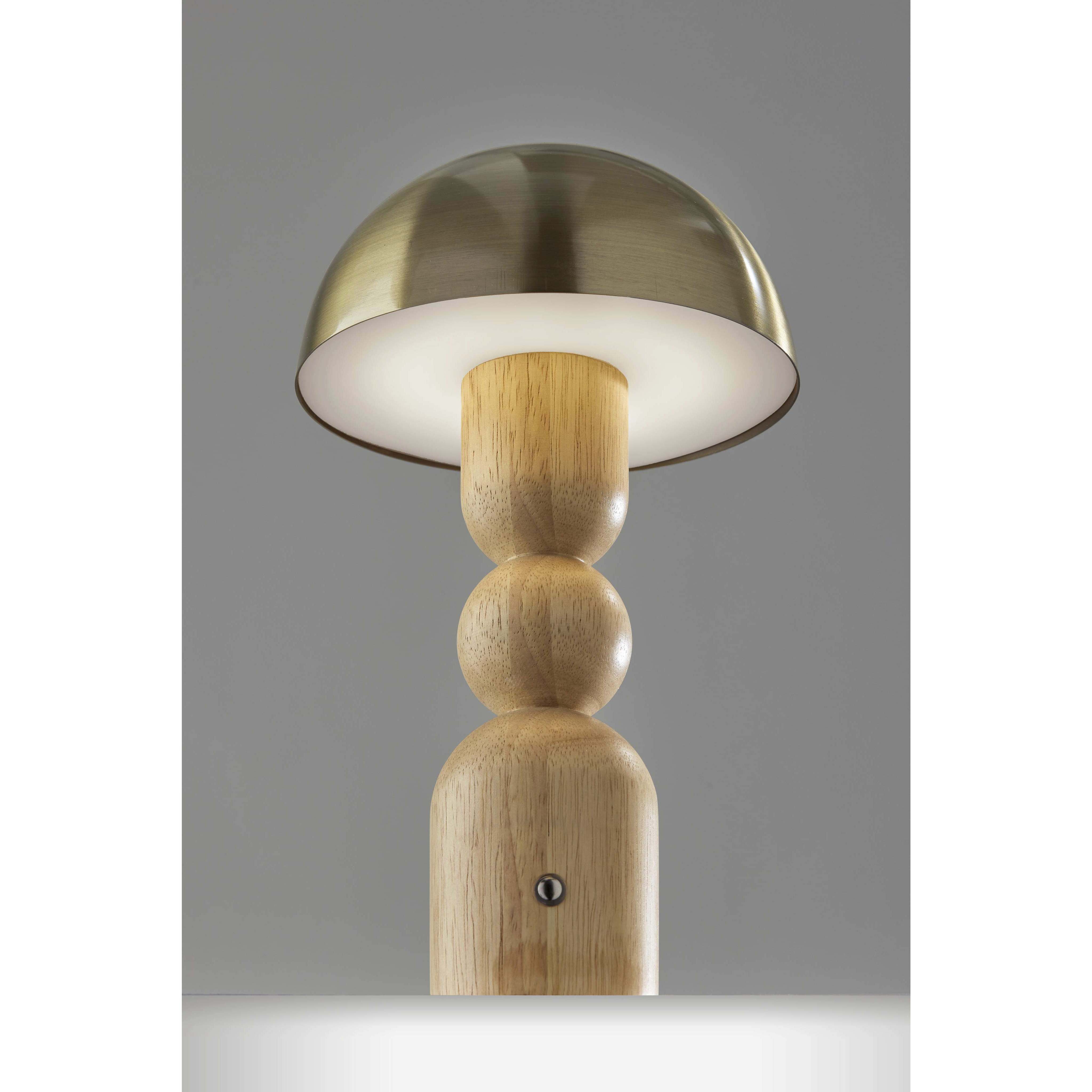 Connie 10.75 inch 2.00 watt Natural and Antique Brass Cordless Table Lamp Portable Light