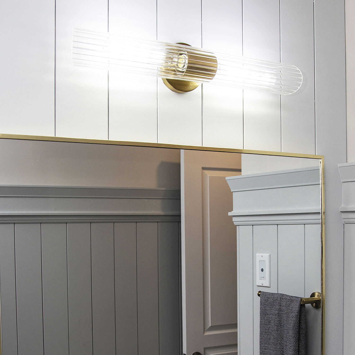 Samantha 2 Light 25 inch Aged Brass Vanity Light Wall Light