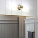 Samantha 2 Light 25 inch Aged Brass Vanity Light Wall Light