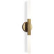 Wick Hilo 2 Light 4.5 inch Natural Brass Wall Sconce Wall Light