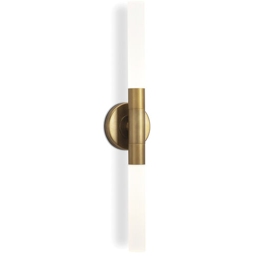 Wick Hilo 2 Light 4.5 inch Natural Brass Wall Sconce Wall Light