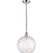 Edison Athens Water Glass 1 Light 10 inch Polished Chrome Mini Pendant Ceiling Light