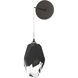 Chrysalis 1 Light 6.1 inch Oil Rubbed Bronze Sconce Wall Light in Black Crystal, Large