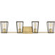 Filmore LED 34 inch Heritage Brass with Oil Rubbed Bronze Vanity Light Wall Light