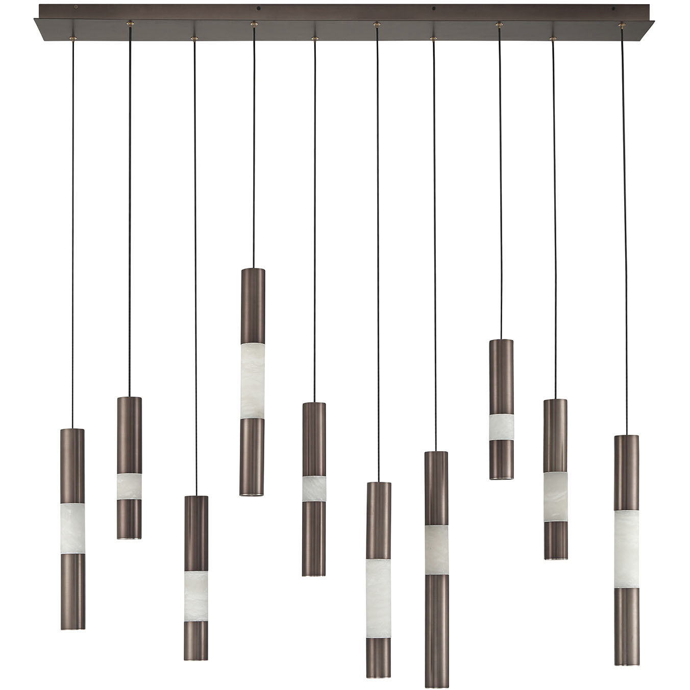 Ronda LED 50 inch Harlow Bronze Linear Chandelier Ceiling Light