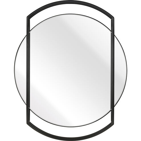 Jiri 29 X 23.75 inch Black with Clear Wall Mirror
