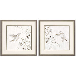 Florals Neutral and Gray Framed Art