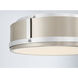 Lynca LED 13.75 inch Chrome and Brushed Nickel Flush Mount Ceiling Light