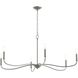 Ilia 6 Light 42.25 inch Brushed Nickel Chandelier Ceiling Light