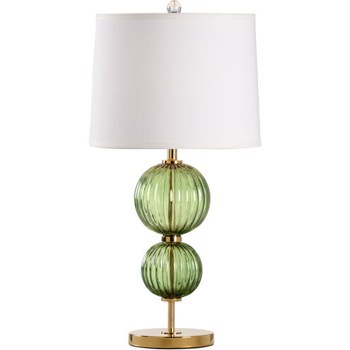 Frederick Cooper 27 inch 100.00 watt Green/Polished Brass Table Lamp Portable Light