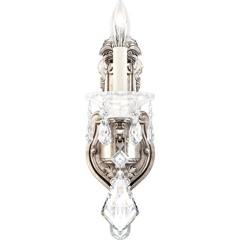 La Scala 1 Light 8 inch Antique Silver Wall Sconce Wall Light in Antique Silver Cast