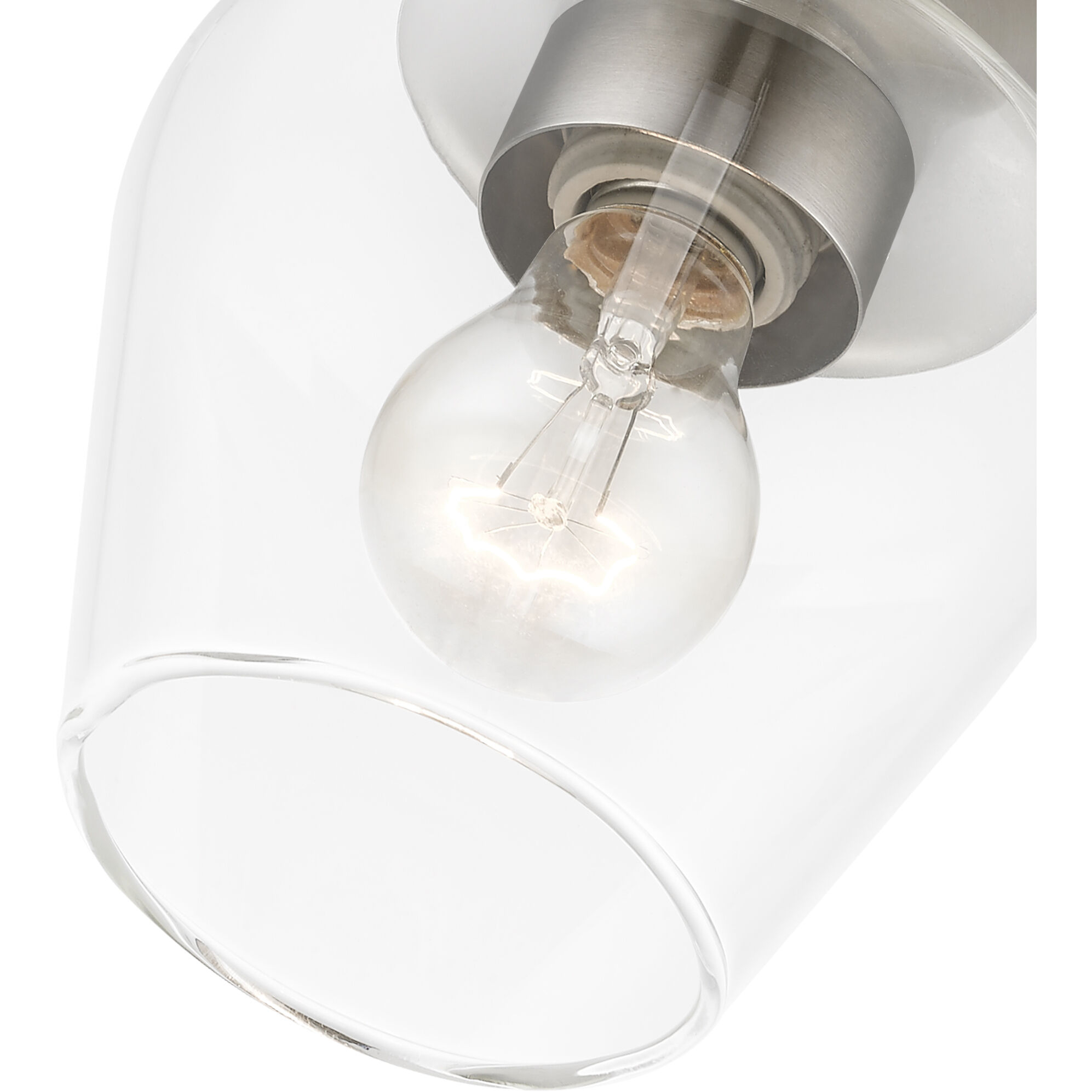 Willow 1 Light 6 inch Brushed Nickel Flush Mount Ceiling Light