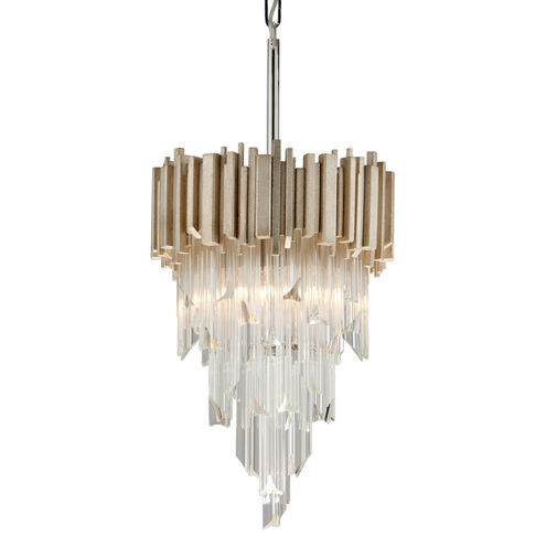 Mystique 12 inch Modern Silver Leaf Pendant Ceiling Light