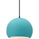 Radiance 1 Light 7 inch Reflecting Pool and Matte Black Pendant Ceiling Light