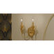 Maria 2 Light 12 inch Gold Leaf Wall Sconce Wall Light, Small