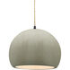 Radiance 1 Light 10 inch Celadon Green Crackle and Matte Black Pendant Ceiling Light
