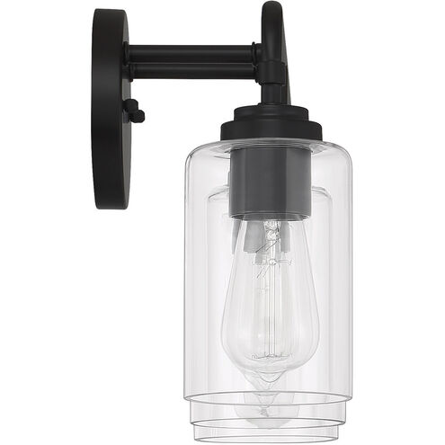 Stowe 3 Light 22 inch Flat Black Vanity Light Wall Light