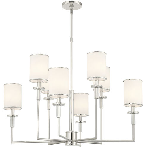 Hatfield 8 Light 33.25 inch Polished Nickel Chandelier Ceiling Light