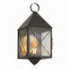Ashford 1 Light 21.25 inch Matte Black Outdoor Sconce in Clear Glass, X Wire Pattern, Brass Traditions by Innovations Lighting