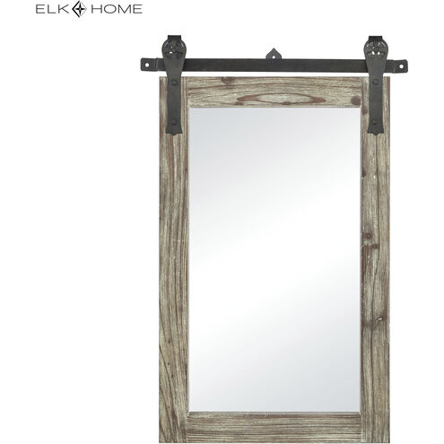 Los Olivos 36 X 24 inch Graywash with Black and Clear Wall Mirror, Small