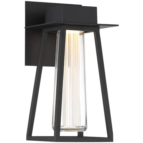 Avant Garde LED 12.19 inch Black Outdoor Wall Light in 12in.