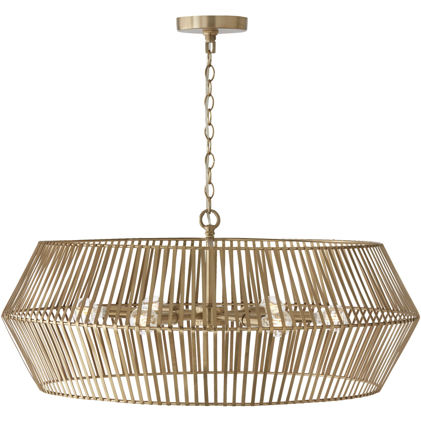 Kaiya 6 Light 31 inch Matte Brass Chandelier Ceiling Light