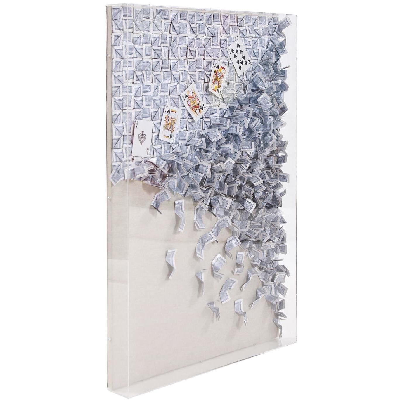 5 Straight Blue/Natural Recycled Wall Art