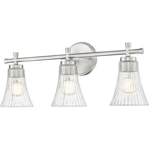 Belle 3 Light 24 inch Brushed Nickel Bath Vanity Light Wall Light