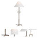 Overhill 23.5 inch 100.00 watt Silver Table Lamp Portable Light