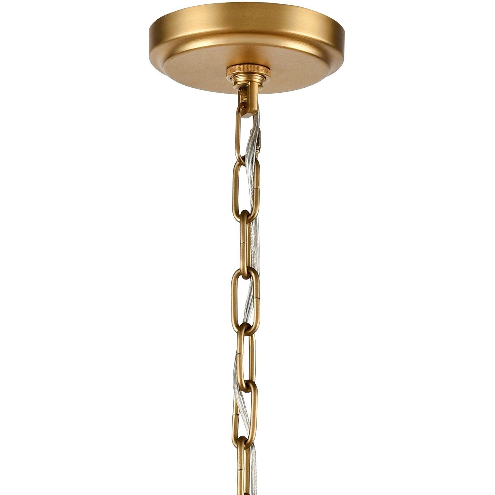 French Country 6 Light 27 inch Natural Brass Chandelier Ceiling Light, Converts to Semi Flush