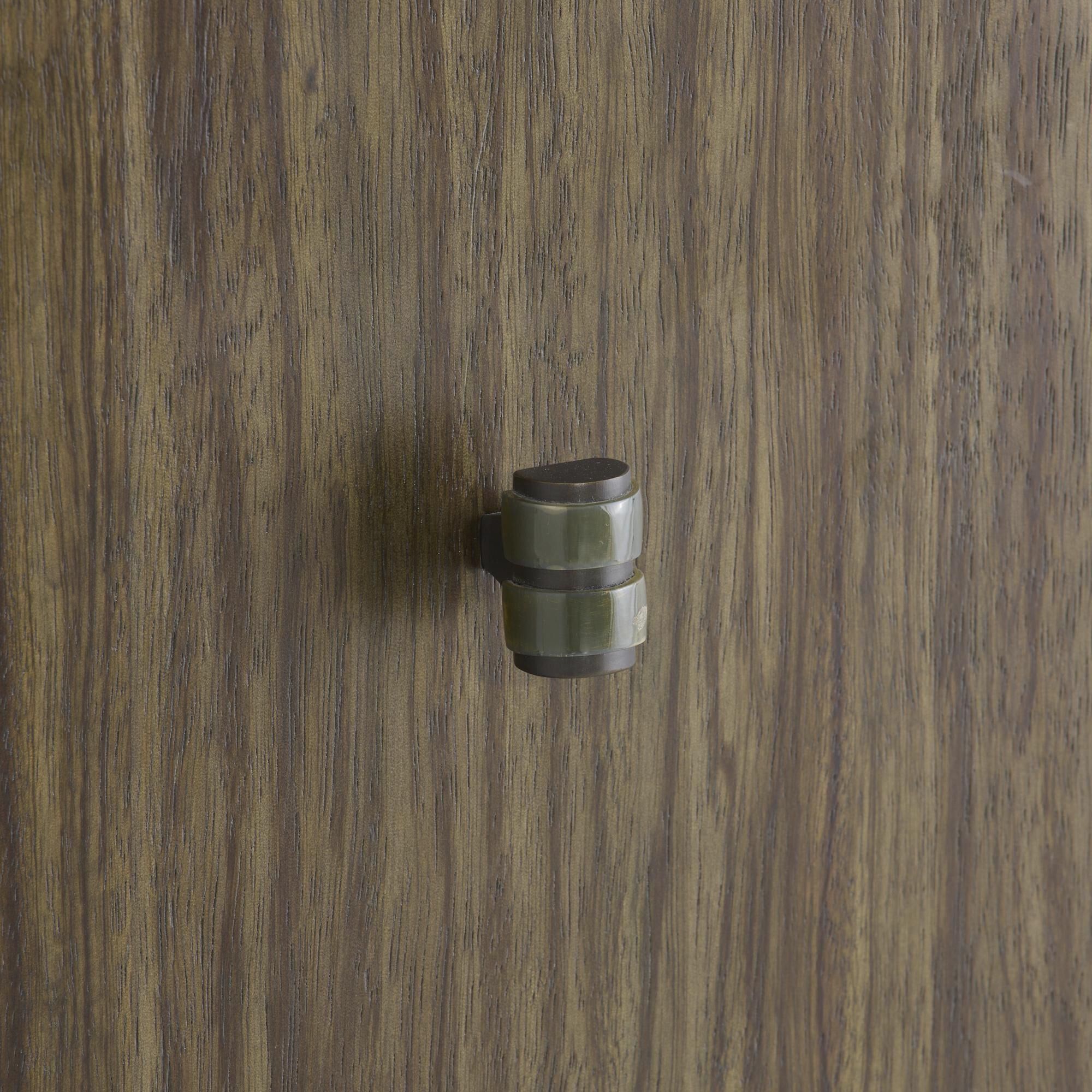 Jacques Brindle and Natural Faux Horn with Bronze Chest