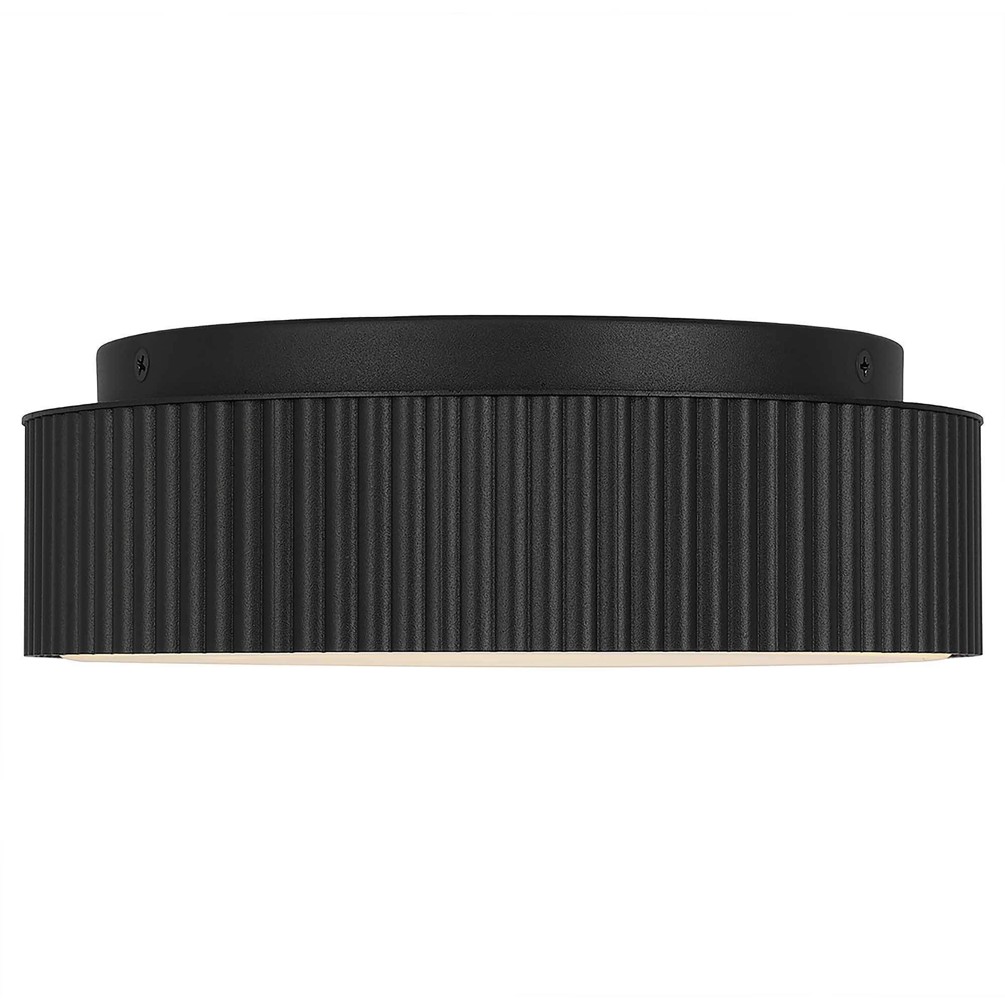 Channel LED 9 inch Sand Black Outdoor Flush Mount