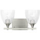 Drew & Jonathan Toffino 2 Light 16 inch Brushed Nickel Vanity Light Wall Light