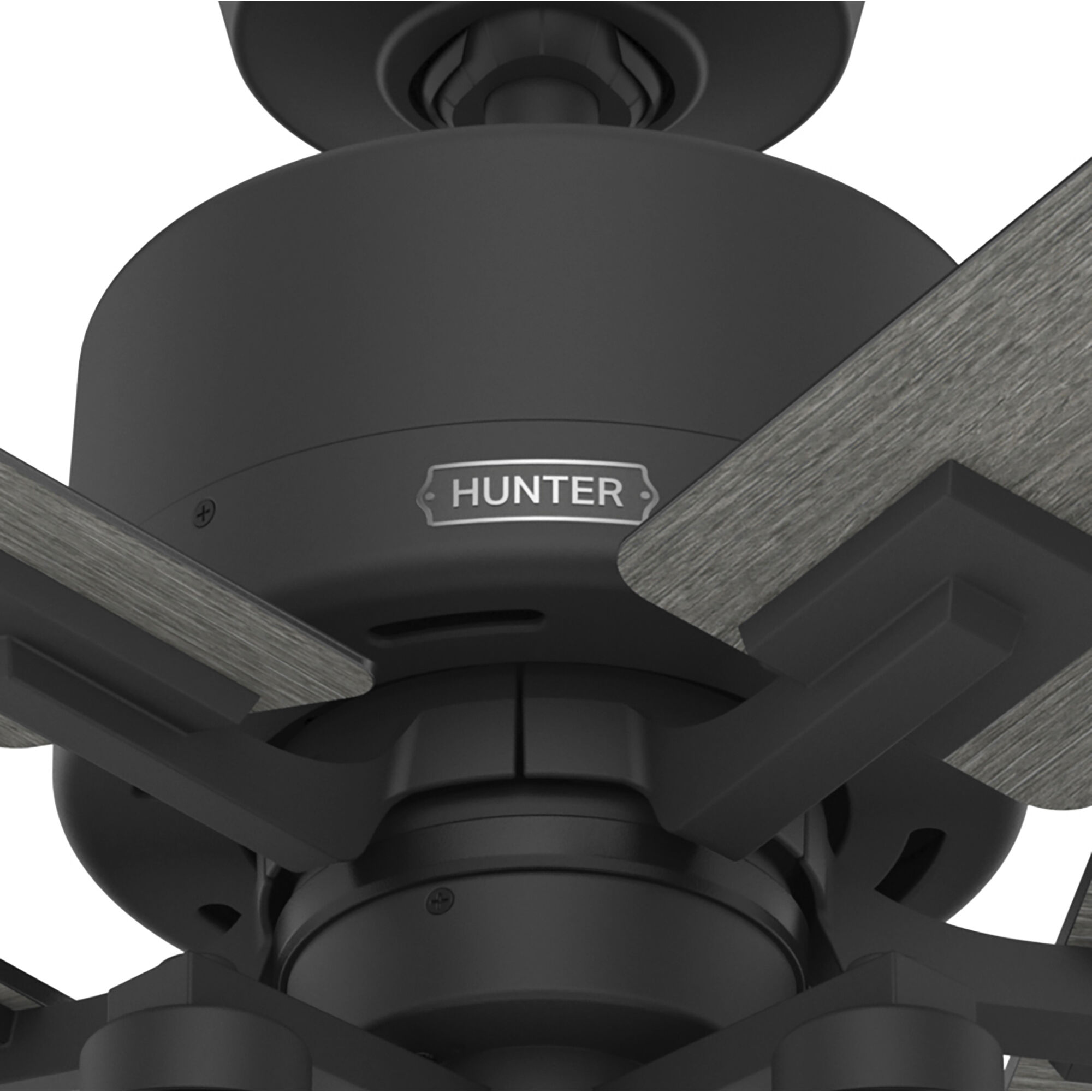 Techne 52 inch Matte Black with Dark Gray Oak/Matte Black Blades Ceiling Fan