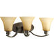 Joy 3 Light 22 inch Antique Bronze Bath Vanity Wall Light
