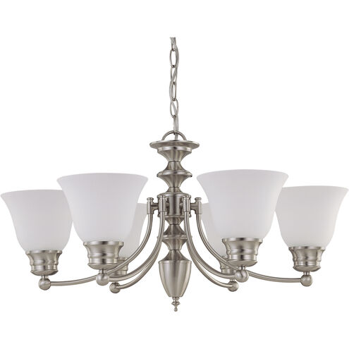 Empire 6 Light 26 inch Brushed Nickel Chandelier Ceiling Light