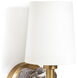 Southern Living Bella 1 Light 6 inch Natural Brass Wall Sconce Wall Light