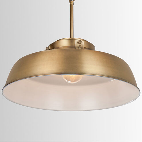 Oakwood 1 Light 18 inch Aged Brass Pendant Ceiling Light