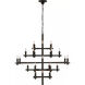 Chapman & Myers Sonnet LED 42 inch Bronze Chandelier Ceiling Light in (None), Large
