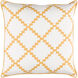 Parsons 18 inch Mustard, White Pillow Kit