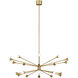 Sean Lavin Lody LED 48 inch Aged Brass Chandelier Ceiling Light, Integrated LED