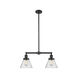 Franklin Restoration Large Cone LED 21 inch Oil Rubbed Bronze Chandelier Ceiling Light in Seedy Glass, Franklin Restoration