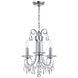 Othello 3 Light 13 inch Polished Chrome Chandelier Ceiling Light in Clear Hand Cut