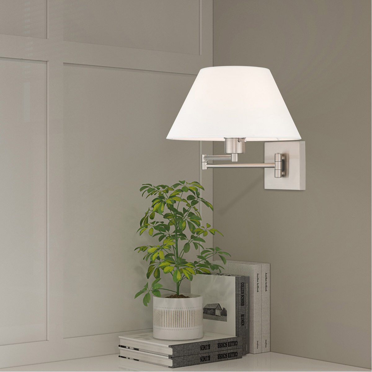 Allison 25 inch 100.00 watt Brushed Nickel Swing Arm Wall Lamp Wall Light