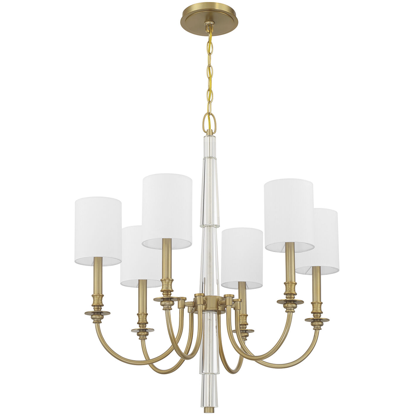 Lloyd 6 Light 26 inch Aged Brass Chandelier Ceiling Light